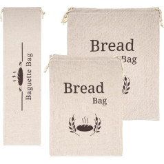4 Пакет Льняной Материал Хлебные Мешки 23 x 33 м Многоразовые Drawstring Натуральный Неотбеленный Цвет