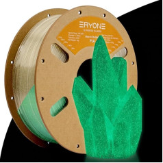 ERYONE Glow in The Dark PLA Filament, 3D Printer Filament 1.75mm +/-0.03mm 1kg (2.2lbs)/Spool, Starlight Glow Green
