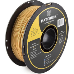 HATCHBOX 1.75mm Gold PLA 3D Printer Filament - 1kg Spool (2.2 lbs.) - Dimensional Accuracy +/- 0.05mm