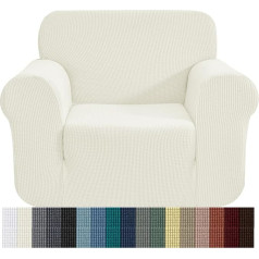 CHUN YI Жаккардовые Диванные Чехлы 1-Piece Полиэстер Спандекс Ткань Stretch Slipcovers (Стул, Слоновая Кость)