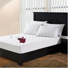 Стеганый матрас из микрофибры Comfy Nights Mattress Protector Waterproof Anti Allergy Fully Adjustable King Size