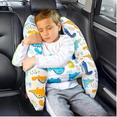 Детская подушка для путешествий, подушка для шеи для детей, подголовник для детей, регулируемая и дышащая, удобная поддержка шеи для путеше