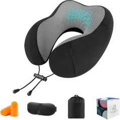 CNMTCCO Travel Pillow - Удобная подушка для путешествий, подушка для шеи из пены с эффектом памяти, подголовник, мягкая подушка для отдыха во время сн