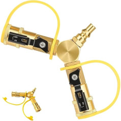 Nuyhgtr RV Y Splitter быстрое соединение шланга для RV стол гриль, 2 способа адаптер, 1/4 