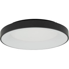 Licht-Erlebnisse URGGAS светодиодный потолочный светильник сталь черный белый ванная комната кухня прихожая диаметр 48 см 60 Вт 5400 лм 4000 К нейтральный 