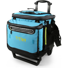 Arctic Zone Titan Deep Freeze 60 (50+10) Folding Can Roller Cooler with Wheels and All Terrain Trolley