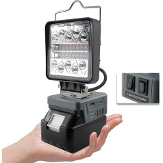 ‎Urun Аккумуляторная лампа URUN для Makita 18 В, 16 Вт 1800 LM с 6 режимами яркости светодиодный рабочий свет, светодиодный прожектор портативный проже