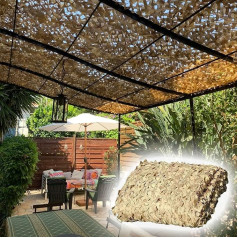 IRUGS Бежевый Камуфляж Сетка Защита от Солнца Военная Охота Кемпинг Пергола Тент Камуфляж Сетка для Украшения Детской Пещеры, Открытый Темат