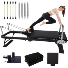 Обновление комплекта тренажера Pilates Reformer, складное оборудование для домашних тренировок, двойная плечевая подушка, регулируемая пружинна