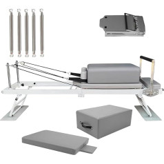 CASEGO Pilates Reformer Machine Set, складное оборудование для пилатеса для домашних тренировок, тренировочная кровать для растяжки с сиденьем для пилате