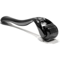 ROSELYNBOUTIQUE Derma Roller 0.25mm Titanium Micro Needles - Microneedling Roller for Hair, Facial Skin, Beard, Cosmetics, Beauty (0.25 Black)