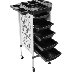 Тележка парикмахерская Stackboy Salon Aid Hairdresser Work Trolley Тележка парикмахерская вращающаяся Тележка для салона красоты (5 ящиков, 55 x 36 x 90 см)