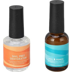 Sonew Nail Dehydrator 2pcs x 15ml Primer Nail Prep for Nail Artists and DIY Women Nail Polish Base Coat for Nail Beauty Salon Use