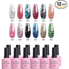 Aimeili UV LED Gel Polish Multicoloured Removable Gel Nail Polish Set - 12 x 10 мл