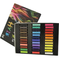 FRCOLOR 1 комплект / 36 штук Одноразовые мелки для волос Моющиеся временные мелки для волос Разноцветные ручки для окрашивания волос (36 цветов)