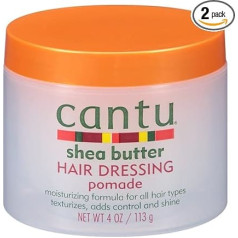 Cantu Shea Butter Hair Dressing Pomade 4 Ounce Jar (118ml) (2 Pack)