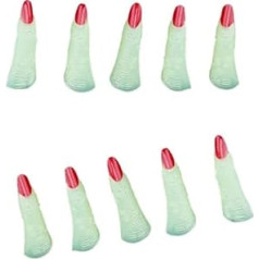 ABOOFAN 10 Stück Künstliche Nägel Nagel Set Requisiten Fake Party Nägel Gruselige Hexen Nägel Kostüm Künstliche Nägel Halloween Nagel Kits Geist Fake Nails Prom Supplies Make up Bekleidung