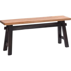 Design Delights Скамья East Seat, красное дерево, 118 x 27.5 x 53 см (Ш x Г x В), скамья из натурального дерева, скамья для прихожей в деревенском стиле, кухонная 