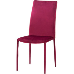 Cribel Italian Concept Betty Stacking Armchair Металлический каркас Туболары с полиуретановой обивкой Полностью бархат Бордо Один размер