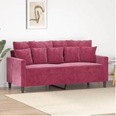 Ccciner Двухместный диван Wine Red 140 см Бархат, элегантный бархатный двухместный диван для комфортного и современного дома Диваны и кушетки