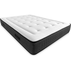 Somnia Descanso Матрас Crete Viscoelastic | Сила и комфорт | Высота 24 см | Многослойный, антибактериальный, против пылевых клещей и гипоаллергенный | Полиуре