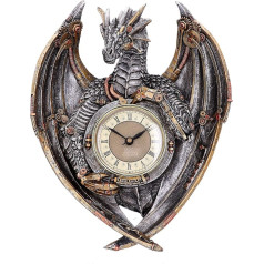 Nemesis Now Dracus Horologium 27,5 см, полирезин, серебро