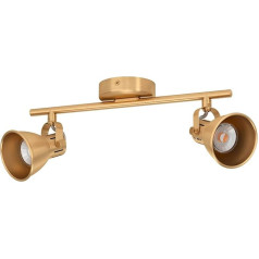 Потолочный светодиодный светильник EGLO Seras с 2 точечными светильниками, поворотная точечная штанга, светильник для гостиной из стали цвета 