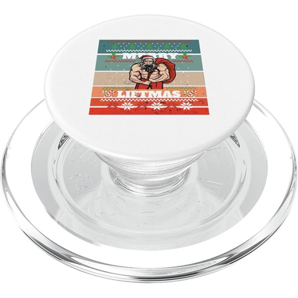 Muskulöser Weihnachtsmann, Feiertag, Weihnachten, Liftmas PopSockets PopGrip für MagSafe