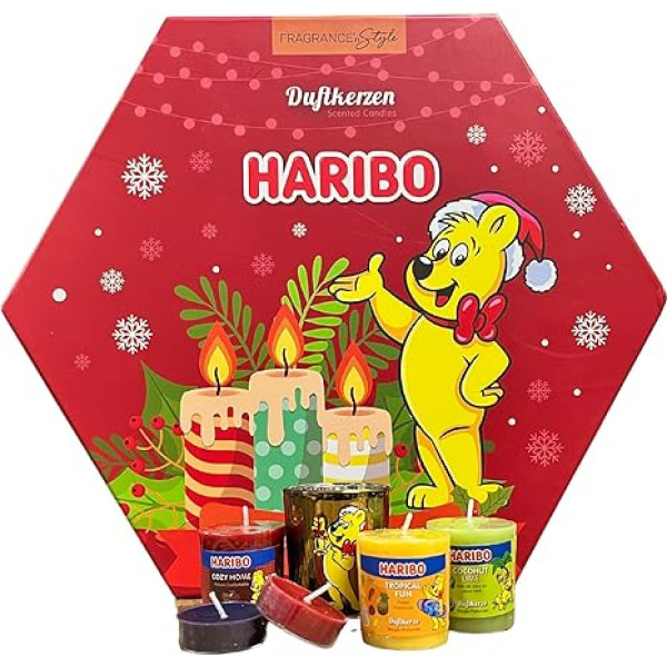 Адвент-календарь Haribo с вотивными свечами и чайными лампами | Эксклюзивный выбор различных ароматических свечей для зимы и лета | Идеальный 