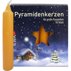 OLShop AG Набор из 6 свечей-пирамидок Ebersbacher Large Natural (Диаметр x H) 17 x 105 мм Упаковка из 108 штук
