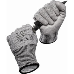 RODOPI SaveCut Рабочие перчатки для мужчин и женщин Перчатки с полиуретановым покрытием для защиты от порезов Серые садовые перчатки Устойчивые 