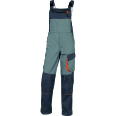 Deltaplus DMSALGO3X D-Mach Polyester Cotton Work Dungarees, серый/оранжевый, размер 3XL