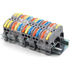 FACSER провода электрические Din Rail разъемы быстрый компактный провод проводки кабель разъем светодиодный вставляется кнопка терминал блок 2Pi