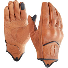 Harssidanzar GM028E Мужские перчатки для мотоциклов с сенсорным экраном на весь палец из козьей кожи