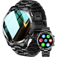 LOYEWAIER Smartwatches 1.3 дюйма современный ответ/делать звонки смарт-часы мужские военные открытый спорт активность фитнес-трекер черный нержавеющ