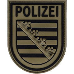 RescPol Резиновая нашивка Police Saxony Stone Grey/Olive, Stone Grey/Olive