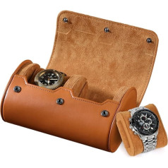 BAIGIO Портативная коробка для часов с подушкой для часов, футляр для часов, PU кожаный футляр для хранения часов, футляр для часов с 2 отделения