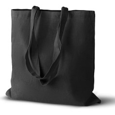 AllBags Хлопковая сумка 380 x 420 мм с длинными ручками 70 см, сумка для покупок, повседневная сумка, сумка для работы, женская, сумка из прочной ткан