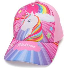 QLEUIFT 1 x Бейсболка для девочек, Регулируемая детская кепка Snapback Trucker Cap, Хлопок, Бейсболка для девочек, Солнечная шляпа, Красочный розовый еди