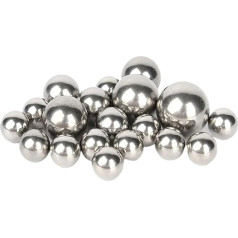 Aqxypas 10-50 Stück Massive Kugeln aus Edelstahl 304, Durchmesser 0,5/0,8/1/1,1/1,2/1,5/2/2,381/2,5/3/3,5/4-23 мм, Präzisionskugeln aus glattem Lagerstahl(10шт,14мм)