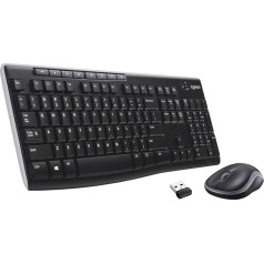 Беспроводной комплект клавиатуры и мыши Logitech MK270, беспроводное соединение 2,4 ГГц через приемник USB nano, длительное время автономной работы, Wi