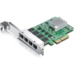 10Gtek® 100M/1000M/2.5G сетевая карта Quad RJ-45 порт с контроллером Realtek RTL8125BG, поддержка Windows/Windows Server/Linux/Ubuntu/Centos/Vmware