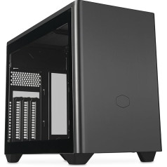 Cooler Master MasterBox NR200P V2 Mini ITX PC Case - стеклянные боковые стенки, вертикальное расположение GPU, PCIe 4.0 x16 Riser, доступ 360 градусов без инструментов, 120 мм P