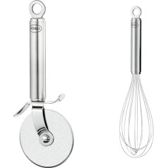 RÖSLE Нож для пиццы, высококачественный нож для пиццы с прочным колесом и венчиком, высококачественный венчик с узкой ручкой, нержавеющая ст