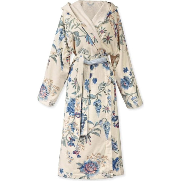 Pip Studio Secret Garden Bathrobe White/Blue L, White/Blue