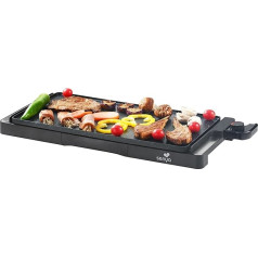SENYA XL Электрическая каменная плита-гриль, 2000 Вт, большая поверхность гриля 51 x 25 см, антипригарное покрытие, термостат гриля Plancha, регулируем