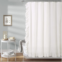 Lush Decor Reyna Ruffle Shower Curtain, 72