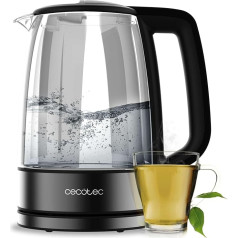 Электрический чайник Cecotec ThermoSense 340 Clear, 1,7 л, 2200 Вт, корпус из боросиликатного стекла, световой индикатор, вращающаяся на 360º база, система без