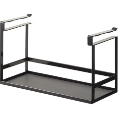 Yamazaki Zaki Tower Shelf with Hooks, сталь, черный