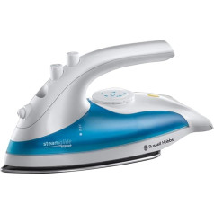 Утюг Russell Hobbs Steam Glide Travel 22470, 760 Вт - белый и голубой